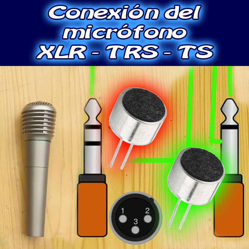 Esquema XLR TRS TS para micrófono