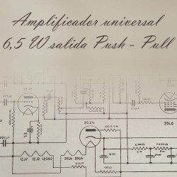 Amplificador universal 6,5 W salida Push - Pull